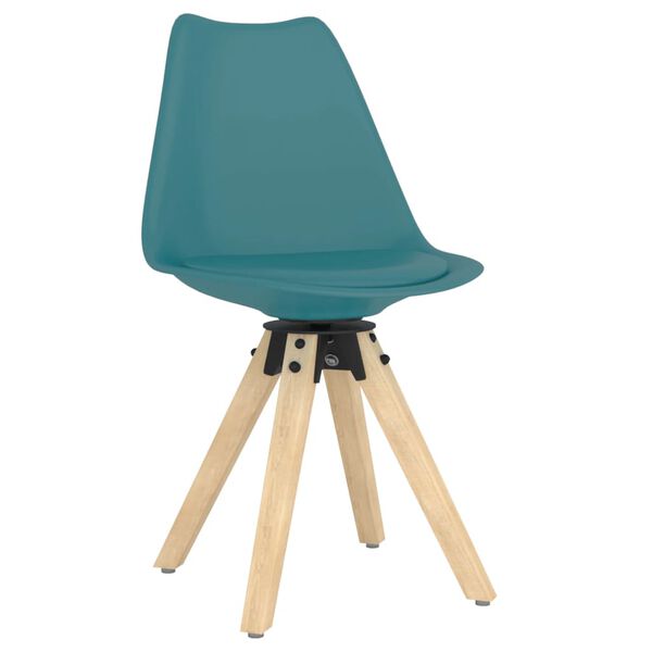vidaXL Chaises &agrave; manger pivotantes lot de 4 turquoise PP