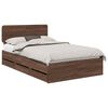 vidaXL Cadre de lit Ch&ecirc;ne brun 120 x 190 cm Bois d&rsquo;ing&eacute;nierie