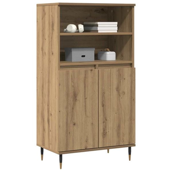 vidaXL Buffet haut ch&ecirc;ne artisanal 60x36x110 cm bois d'ing&eacute;nierie