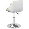vidaXL Tabouret de bar Vert et blanc Similicuir