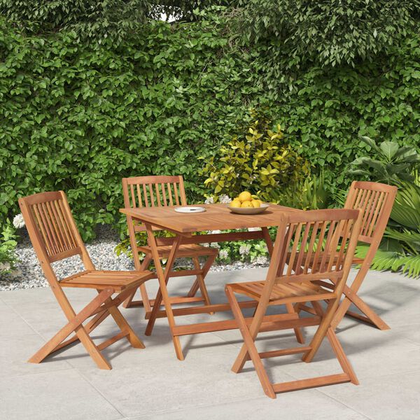 vidaXL Ensemble &agrave; manger de jardin 5 pcs Bois d'acacia solide