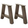 vidaXL Pieds de table basse en forme de A, 2 pi&egrave;ces, 40 x (30-31) cm, acier