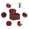 vidaXL Fauteuil inclinable de massage Rouge bordeaux Similicuir