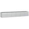 vidaXL Lit sur&eacute;lev&eacute; de jardin 480x80x77 cm Acier galvanis&eacute; Argent&eacute;
