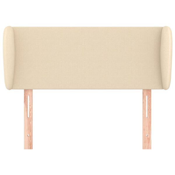 vidaXL T&ecirc;te de lit avec oreilles Cr&egrave;me 93x23x78/88 cm Tissu