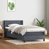 vidaXL Sommier &agrave; lattes de lit et matelas gris fonc&eacute; 80x220 cm velours