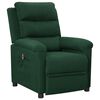 vidaXL Fauteuil inclinable &eacute;lectrique Vert fonc&eacute; Tissu