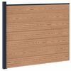 vidaXL Panneau de cl&ocirc;ture WPC et Aluminium Marron