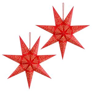 vidaXL &Eacute;clairage de No&euml;l RAAHE 2 pc 10 LED Blanc chaud 45 x 6 x 45 cm