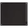 vidaXL Protection de cuisine Noir 70 x 60 cm verre trempé
