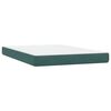 vidaXL Sommier &agrave; lattes de lit et matelas et LED vert fonc&eacute; 160x210cm velours