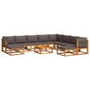 vidaXL Ensemble de canap&eacute;s de jardin 11 pi&egrave;ces avec coussins en bois d'acacia et corde