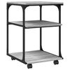 vidaXL Support d'imprimante &agrave; 3 niveaux sonoma gris 43x48x64 cm
