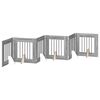 vidaXL Porte de chien pliable avec supports 6 pcs Sonoma gris 362 cm
