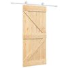 vidaXL Porte coulissante 90 x 210 cm Bois de pin massif