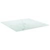 vidaXL Dessus de table blanc 50x50 cm 6 mm verre tremp&eacute; design marbre