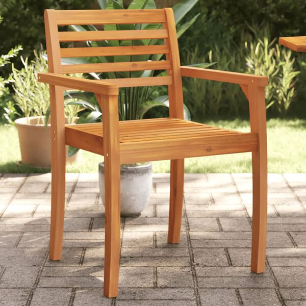 vidaXL Chaises de jardin lot de 4 59x55x85 bois massif d'acacia
