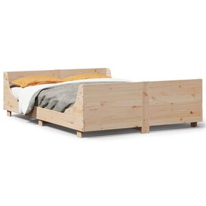 vidaXL Cadre de lit sans matelas 150x200 cm bois de pin massif