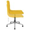 vidaXL Chaises &agrave; manger pivotantes lot de 2 jaune moutarde velours