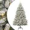 vidaXL Sapin de No&euml;l artificiel Vert et blanc 240 cm PVC et m&eacute;tal