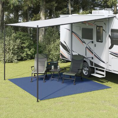 vidaXL Tapis de sol de camping bleu 3x3 m