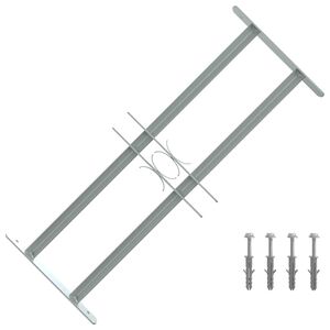 vidaXL Grille r&eacute;glable de s&eacute;curit&eacute; de fen&ecirc;tres et 2 barres 500-650 mm