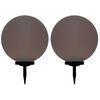 vidaXL Lampes solaires sph&eacute;riques LED de jardin 2 pcs 50 cm RVB