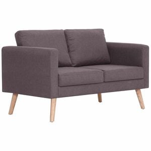vidaXL Canap&eacute; &agrave; 2 places tissu taupe