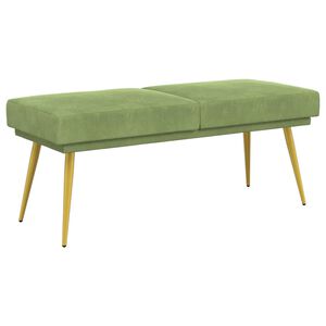 vidaXL Banc &agrave; double couche Vert clair 120 x 45 x 46 cm Velours