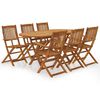 vidaXL Ensemble &agrave; manger de jardin pliable 7 pcs bois d'acacia solide