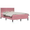 vidaXL Cadre de lit avec matelas Rose 140 x 190 cm Velours