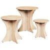 vidaXL Table basse 3 pc Naturel 46 x 46 x 47 cm