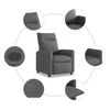 vidaXL Fauteuil inclinable Gris foncé 69 x 86 x 100 cm tissu