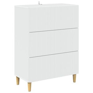 vidaXL Armoire &agrave; tiroirs Blanc 66 x 34,5 x 90 cm Bois d'ing&eacute;nierie