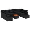 vidaXL Ensemble de canap&eacute; de jardin 10 pc Noir