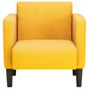 vidaXL Canapé-chaise accoudoirs jaune foncé 54 cm tissu velours côtelé