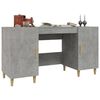 vidaXL Bureau Gris béton 140x50x75 cm Bois d'ingénierie