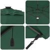 vidaXL Parasol Roma Vert 286 x 284 x 270 cm Aluminium et polyester