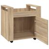 vidaXL Chariot de bureau Chêne sonoma 60x45x60 cm Bois d'ingénierie