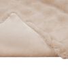 vidaXL Couverture en Fourrure de Lapin Synth&eacute;tique Beige 150 x 220 cm