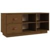 vidaXL Banc &agrave; chaussures Marron miel 100x34x45 cm Bois de pin massif