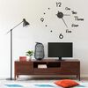 vidaXL Horloge murale 3D Design moderne Noir 100 cm XXL