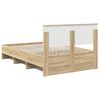 vidaXL Cadre de lit Ch&ecirc;ne Sonoma 120 x 123 cm Bois d'ing&eacute;nierie