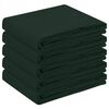 vidaXL Tissu de Table 5 pc Vert fonc&eacute; 140 x 140 cm Polyester