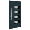 vidaXL Porte d'entr&eacute;e Anthracite 110x210 cm Aluminium et PVC