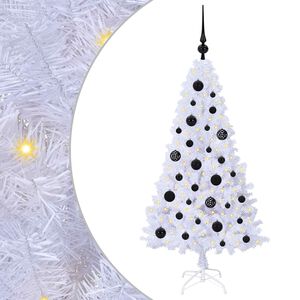 vidaXL Sapin de No&euml;l artificiel Blanc 120 cm PVC et Acier