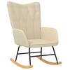 vidaXL Chaise &agrave; bascule Cr&egrave;me Tissu