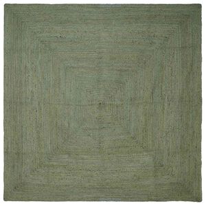 vidaXL Tapis de surface Carr&eacute; Vert olive 300 x 300 cm Jute
