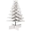 vidaXL Arbre de No&euml;l en bois pour d&eacute;coration blanc 80 cm pin massif