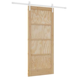 vidaXL Porte coulissante Naturel et Blanc 86 x 198,5 cm